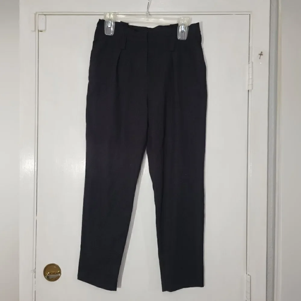 Mango basics high waisted cropped pants